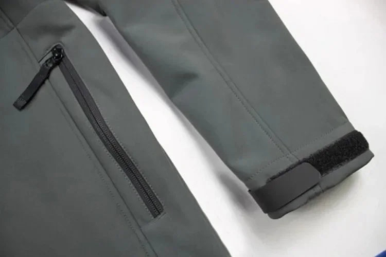 Men’s Military Patchwork Jacket – Winter Travel, Hooded Zipper Coat