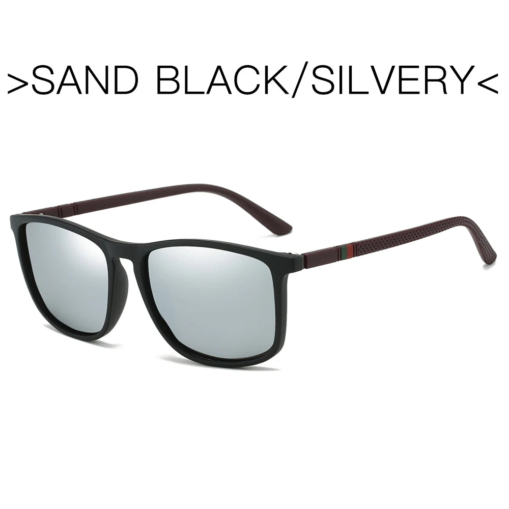 Sports Sunglasses for Men, Polarized Comfortable Wear Square Sun Glasses, Male Light Weight Eyewear Accessory with Origina UV400