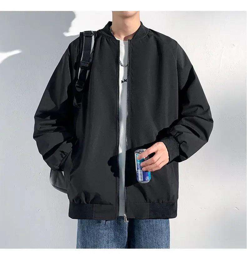 Men’s Casual Zipper Jacket – Spring & Autumn Lightweight Coat