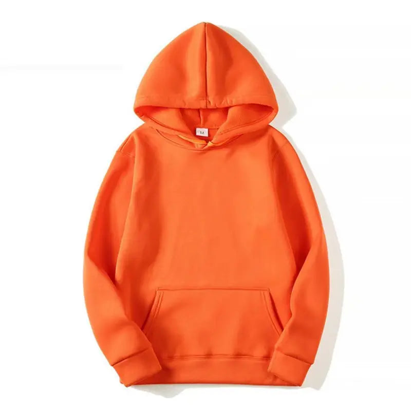 Unisex Solid-Color Hooded Sweatshirt