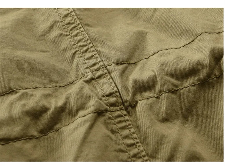 Men’s Casual Cotton Jacket – Daily Spring & Autumn Outerwear with Zipper and Turn-Down Collar