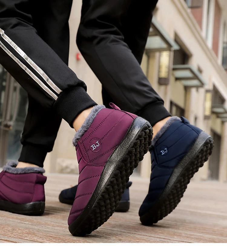 HAJINK Men Winter Sneakers – Waterproof Plush Casual Shoes, Lightweight & Warm