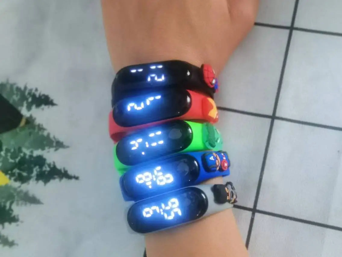 Marvel Children's Watch Cartoon, Fashion Watches, Electronic Digital LED Display Watches, Waterproof Holiday Gift Kids Watches