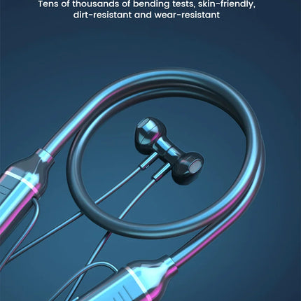 Wireless Earphones 5.3 Neckband Headphones Gaming LED Display Stereo Sports Headset Halter Waterproof Magnetic Earbuds