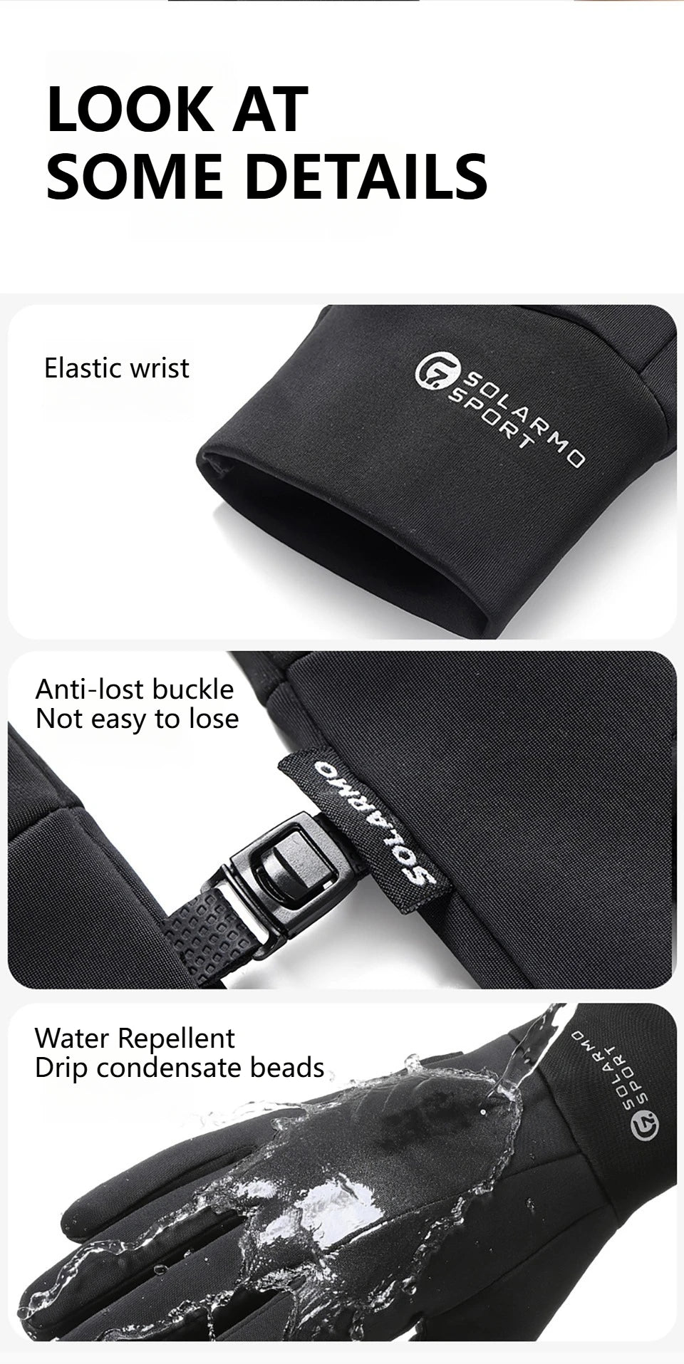 Men’s Waterproof Windproof Winter Touch Screen Gloves