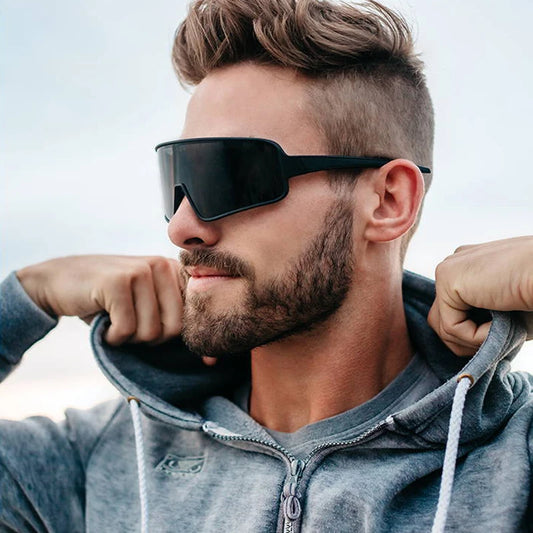 Fashion Big Sport Sunglasses, Men Women Brand Designer Oversized Sun Glasses, Unisex Vintage, Hiking Riding Cycling Goggle Shades