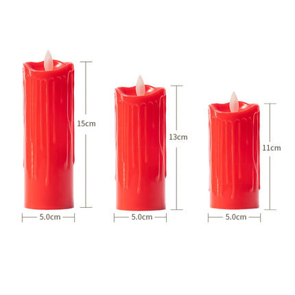 Red Flameless Shake Led Candles Light Swing light Led Battery Power Candles Lamp Electronic Led Lamp Halloween Home Decor