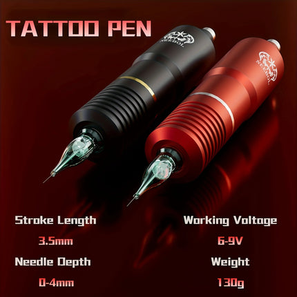 Neebol Wireless Tattoo Kit, Complete Kit Tattoo Pen with 1500mAh LED, 1set, Cordless Tattoo Power Supply for Beginners,Body Art