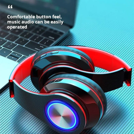 Headsets Gamer Headphones Blutooth Surround Sound Stereo Wireless Earphone USB With MicroPhone Colourful Light PC Laptop Headset