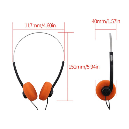 INS Japanese Retro Nostalgic Headsets MP3 Walkman Headphones Sports Fashion CD Photo Props Wired Earphones Personality Supplies