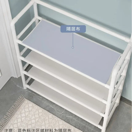 Multi-Layer Shoe and Hat Rack Household Multifunctional Shoes Racks Floor Standing Dormitory Floor Standing Sneaker Coat Cabinet