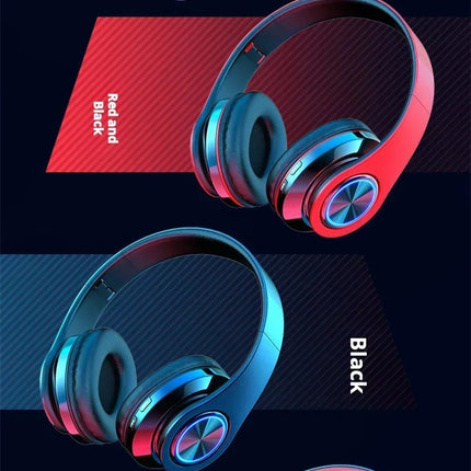 Headsets Gamer Headphones Blutooth Surround Sound Stereo Wireless Earphone USB With MicroPhone Colourful Light PC Laptop Headset