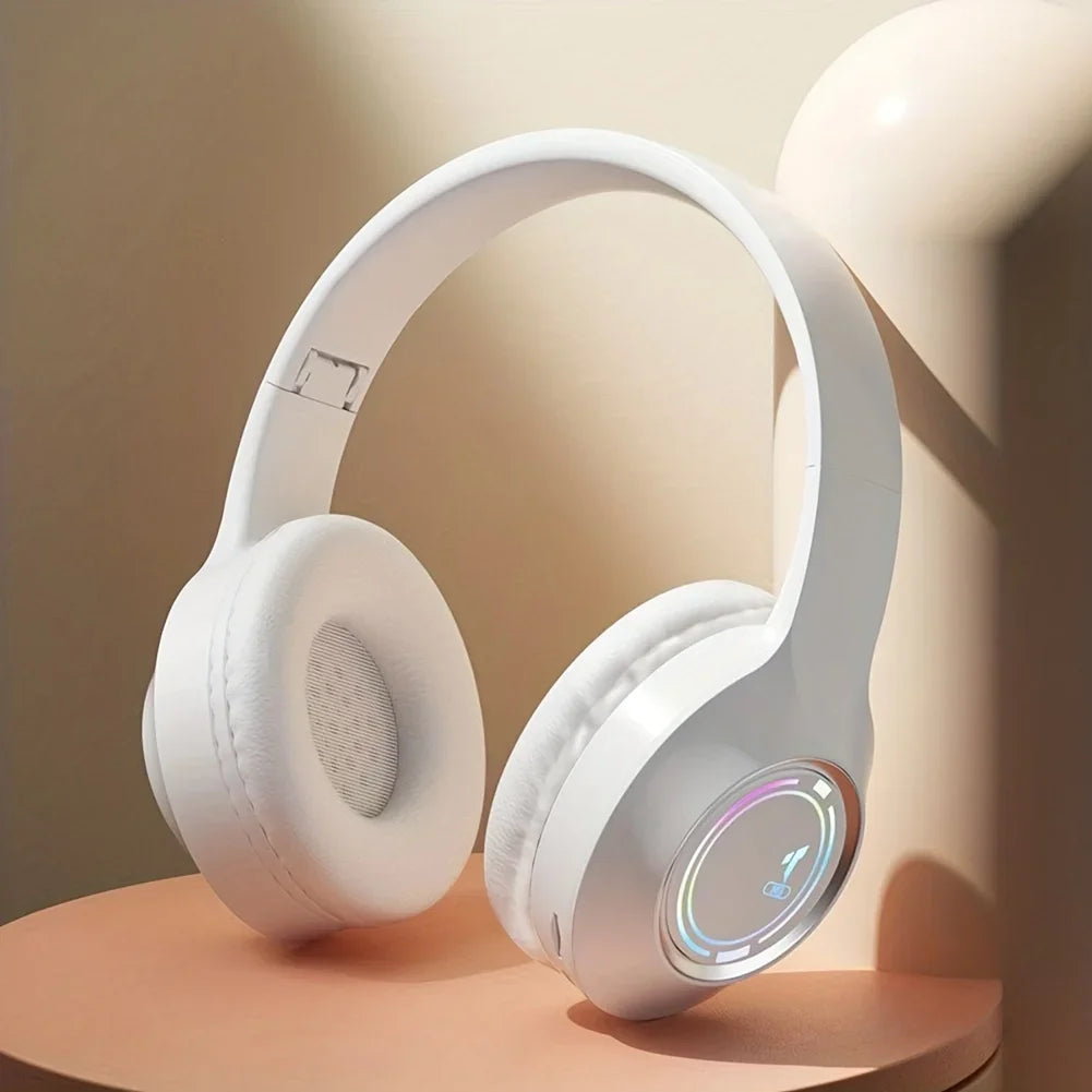 Bluetooth Headphone Wireless, Headset Over The Ear High Fidelity, Bass Stereo With Microphone Music, Gaming Foldable Headsets