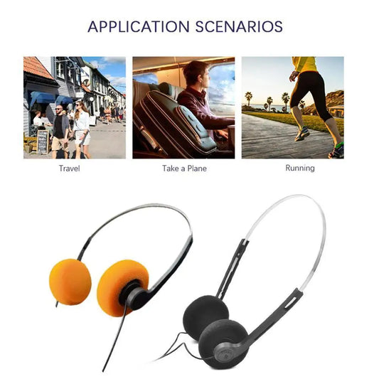 Headphone Music Mp3 Walkman, Retro Feelings Portable Wired Small, Headphones Sports Fashion Photo Props