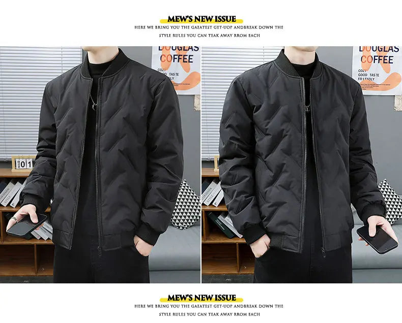 Velvique Men’s Casual Polyester Jacket – Autumn & Winter Outerwear for Trips