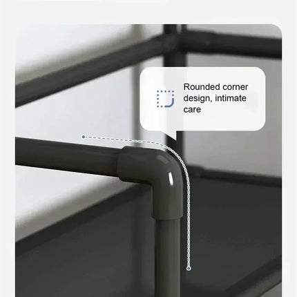 Multi-Layer Shoe and Hat Rack Household Multifunctional Shoes Racks Floor Standing Dormitory Floor Standing Sneaker Coat Cabinet