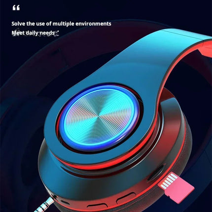 Headsets Gamer Headphones Blutooth Surround Sound Stereo Wireless Earphone USB With MicroPhone Colourful Light PC Laptop Headset