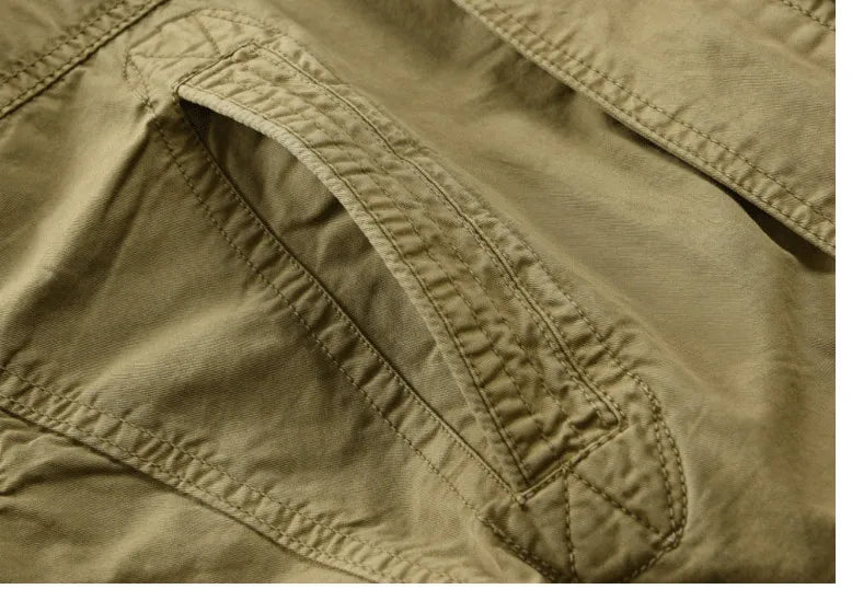 Men’s Casual Cotton Jacket – Daily Spring & Autumn Outerwear with Zipper and Turn-Down Collar