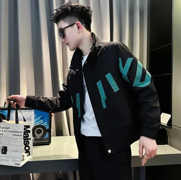 Men’s Safari Style Jacket – Autumn/Winter 2024, Stand Collar Zipper