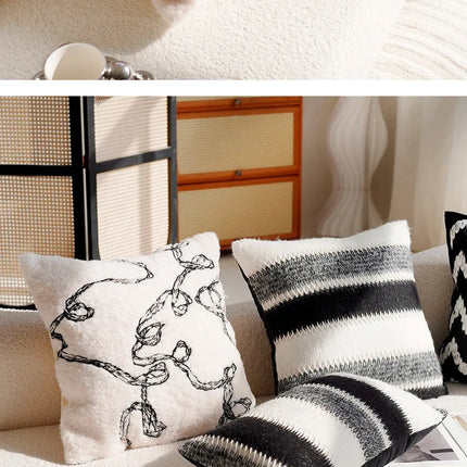 Luxury Nordic Pillow Covers Soft Fabric Modern Minimalist Design For Bed Living Room Decor Light Home Textile Accessories Clean