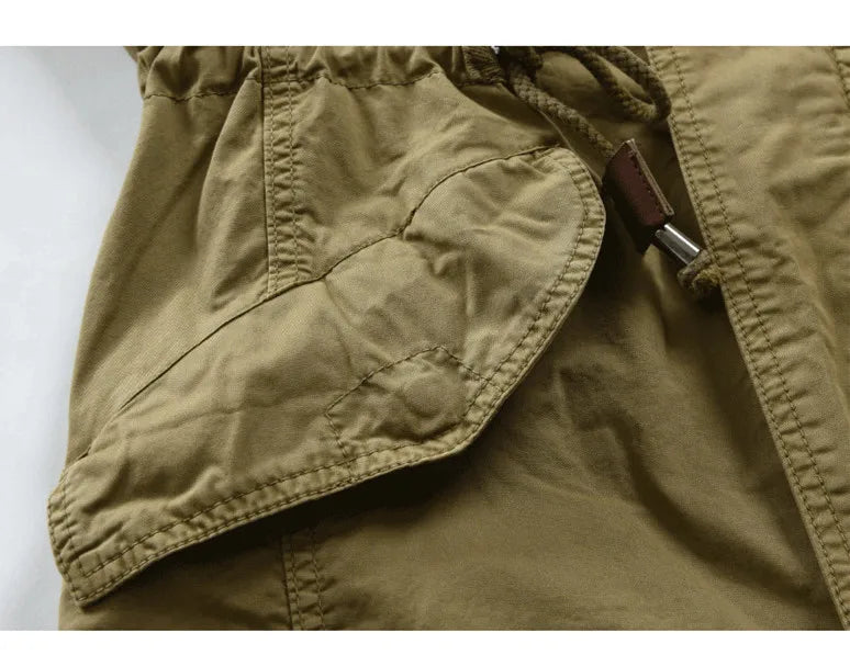 Men’s Casual Cotton Jacket – Daily Spring & Autumn Outerwear with Zipper and Turn-Down Collar