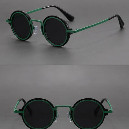 Men Vintage Steampunk Sunglases Women 2025 Luxury Design Metal Round Frame Sun Glasses Women Retro UV400 Shades Classic Eyewear