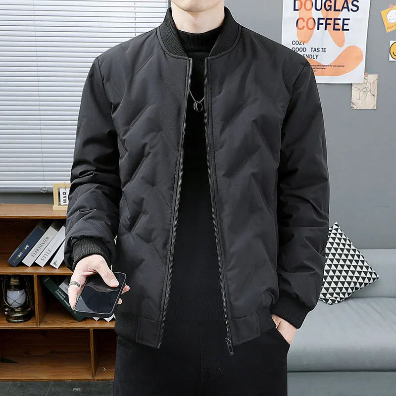 Velvique Men’s Casual Polyester Jacket – Autumn & Winter Outerwear for Trips