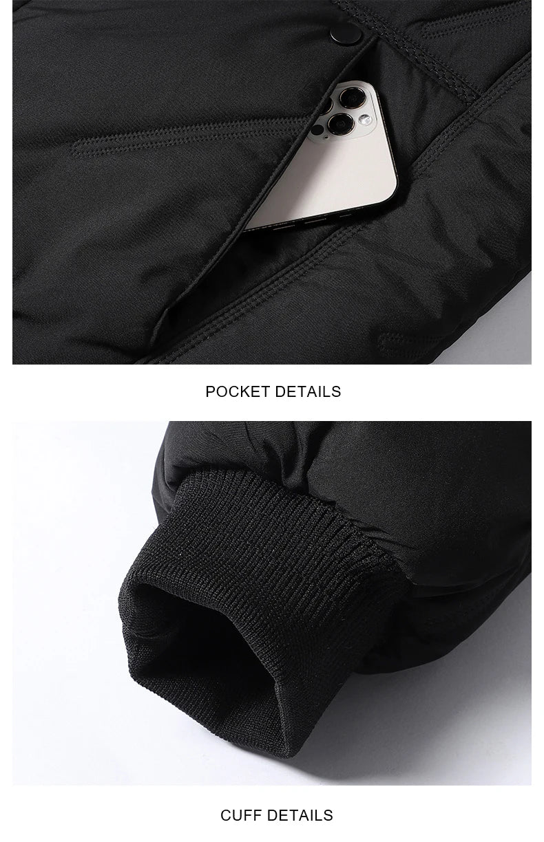 Men’s Casual Polyester Jacket – Daily Autumn & Winter Outerwear with Zipper