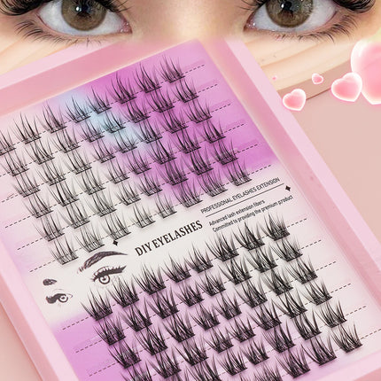 96 Cluster Mixed Natural Extension False Eyelash Party Travel Daily Work Meeting Natural False Eyelash Comfortable Wear