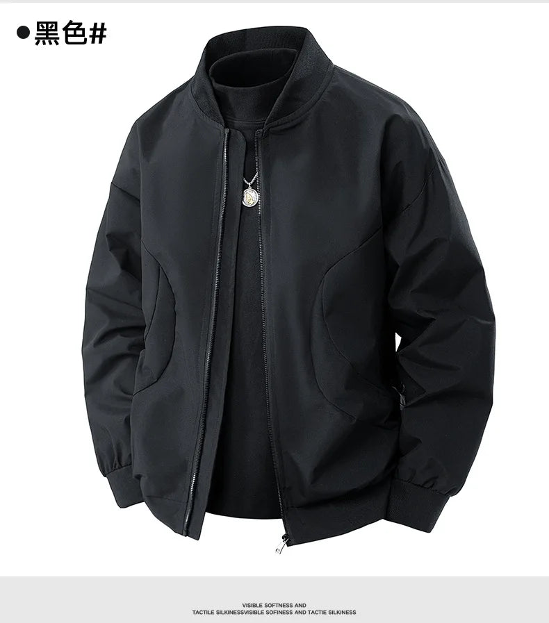 Men’s Casual Autumn & Winter Jacket – Zipper Coat with Pockets