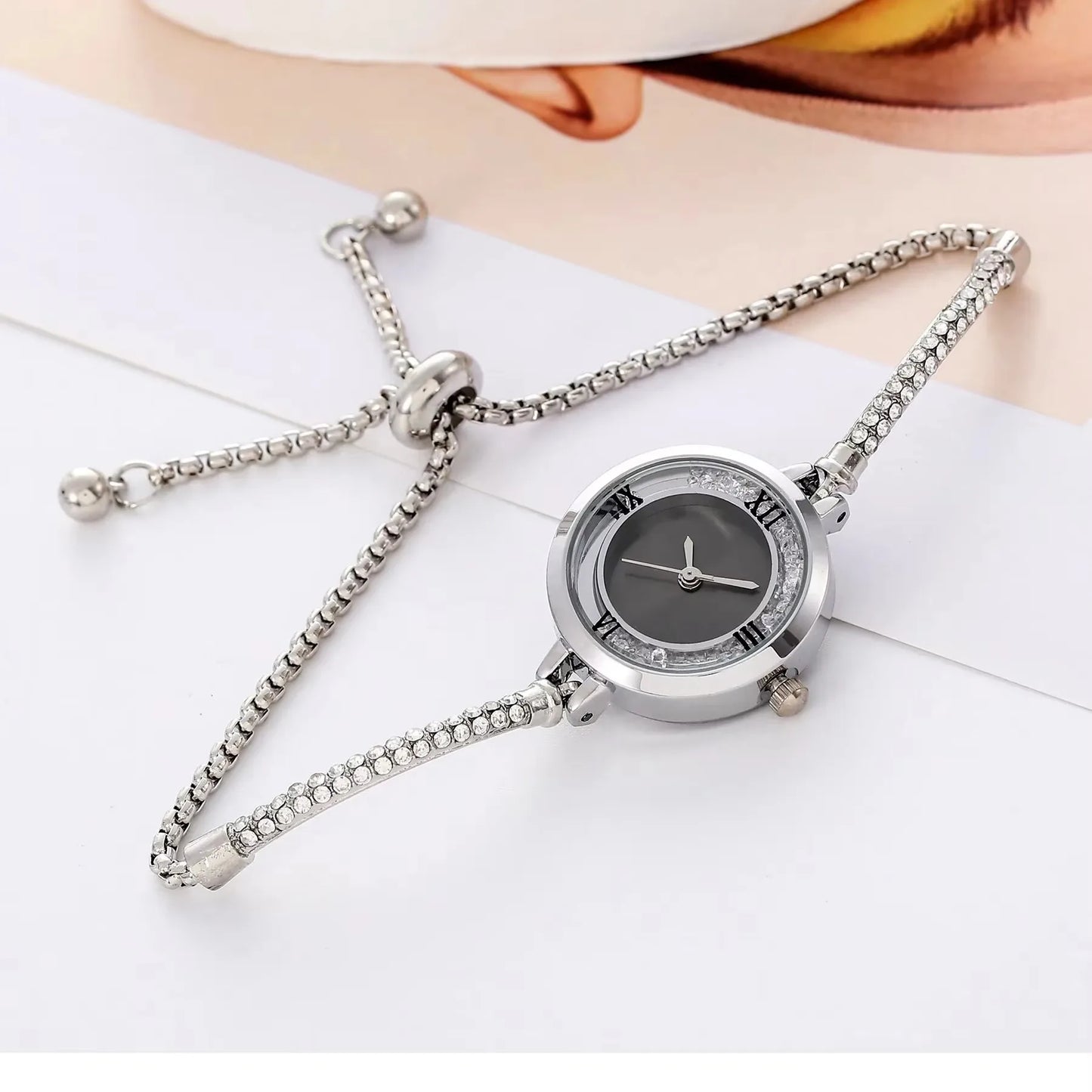 Fashion Women's Steel Belt Bracelet, Watch Quartz Watch, Luxury Small Dial Women Watches