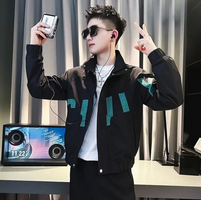 Men’s Safari Style Jacket – Autumn/Winter 2024, Stand Collar Zipper