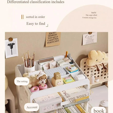 Drawer Desktop Organizer, Organizer Drawers, Desk Stationery Organizer, Multifunctional Dustproof Large Capacity Office Shelf