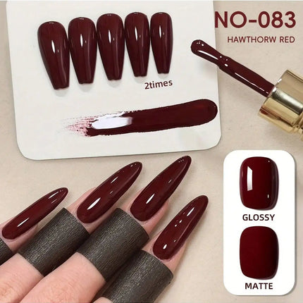 XEIJAYI 3pcs 15ML Gel Nail Polish  - Red Shades, Glossy & Matte Finish, UV/LED Cured, Lead-Free, Alcohol-Free Gel