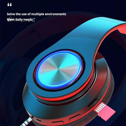Headsets Gamer Headphones Blutooth Surround Sound Stereo Wireless Earphone USB With MicroPhone Colourful Light PC Laptop Headset
