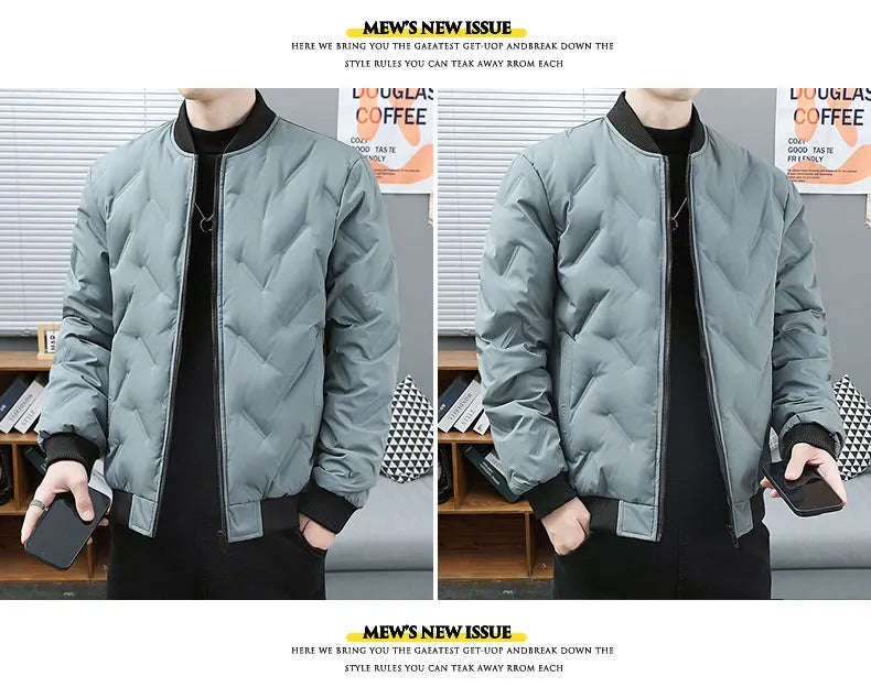 Velvique Men’s Casual Polyester Jacket – Autumn & Winter Outerwear for Trips