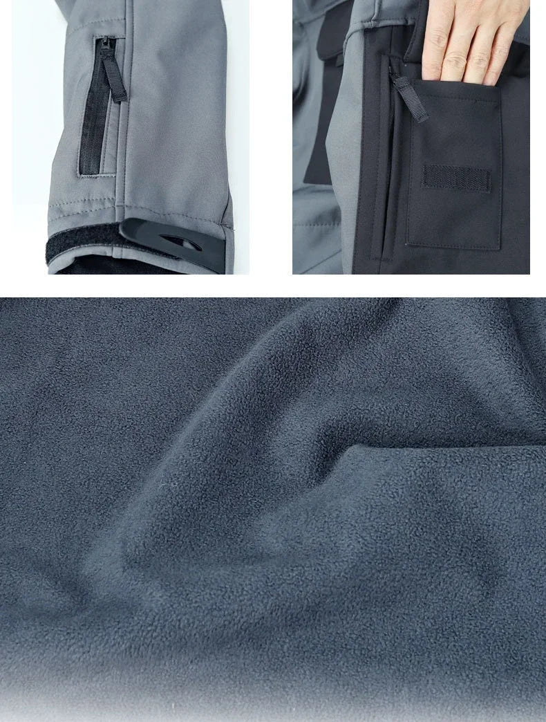 Men’s Military Patchwork Jacket – Winter Travel, Hooded Zipper Coat