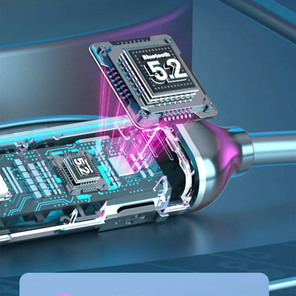 Wireless Earphones 5.3 Neckband Headphones Gaming LED Display Stereo Sports Headset Halter Waterproof Magnetic Earbuds