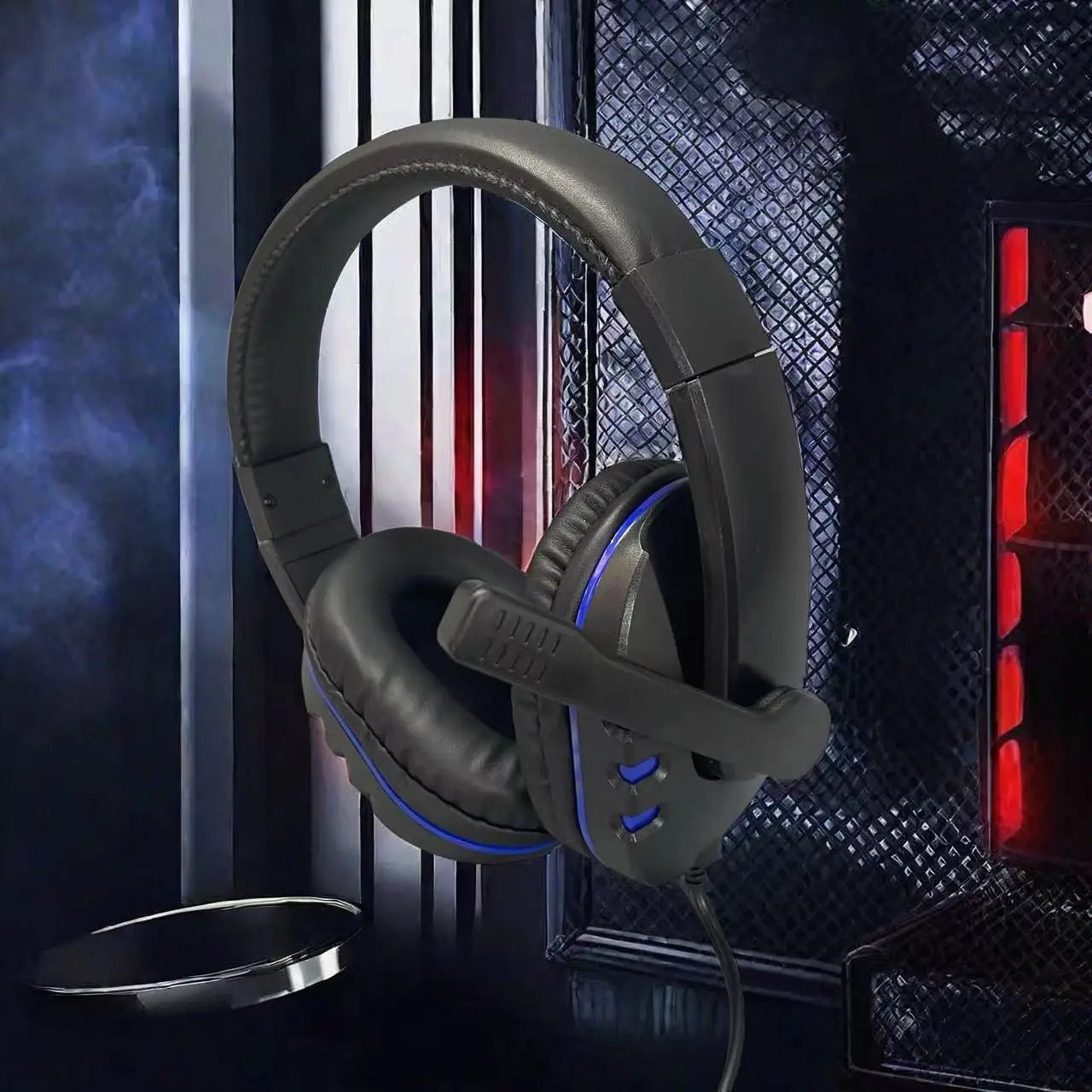 7260 Wired Headphones with, Microphone，Suitable for work, meetings、Study Recording、Entertainment Games，Compatible：PS4/PS5/Xbox One