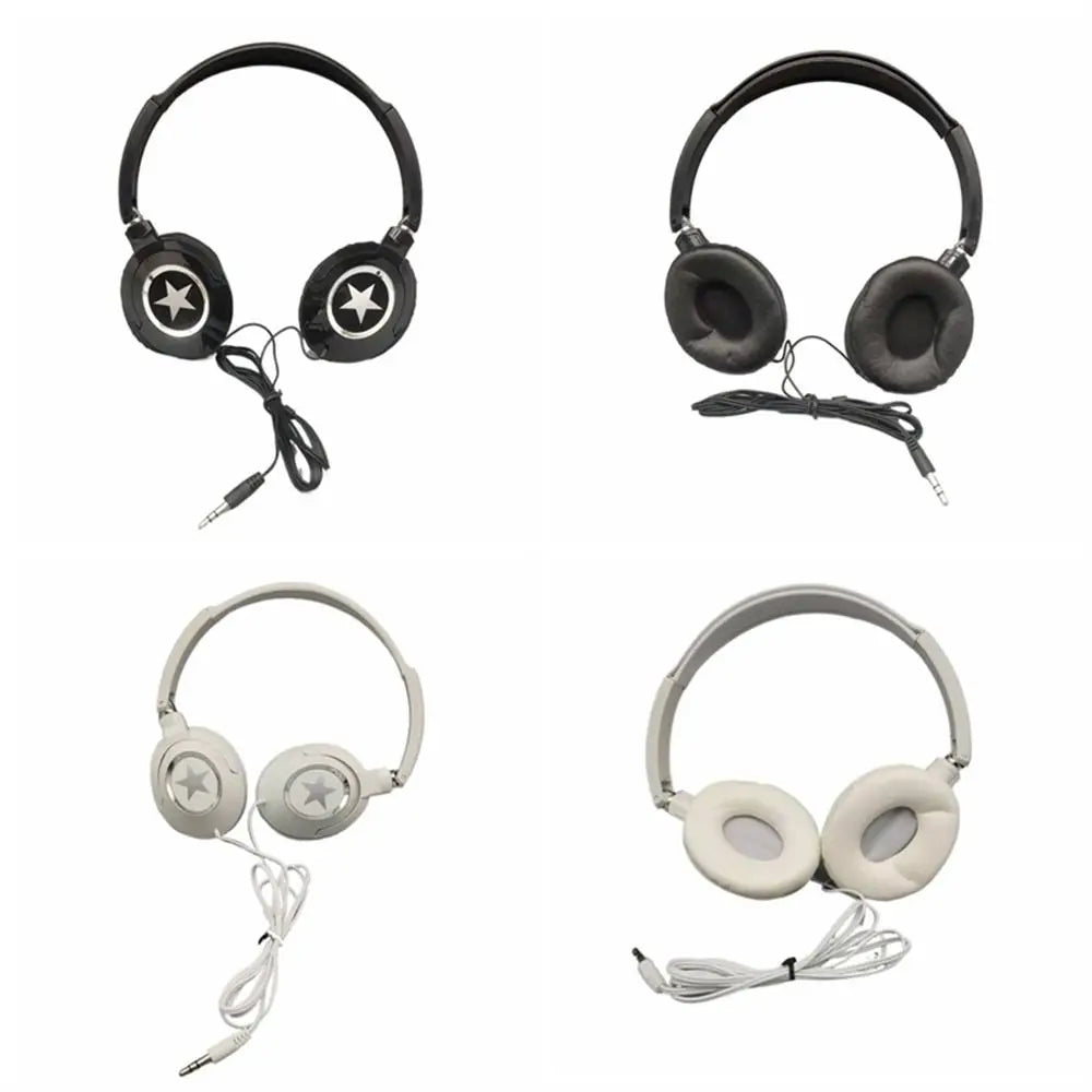 Sound Wired Headphones Over Ear Headset Bass, HiFi Sound Music, Stereo Earphones Flexible Adjustable Headset For PC Mobile