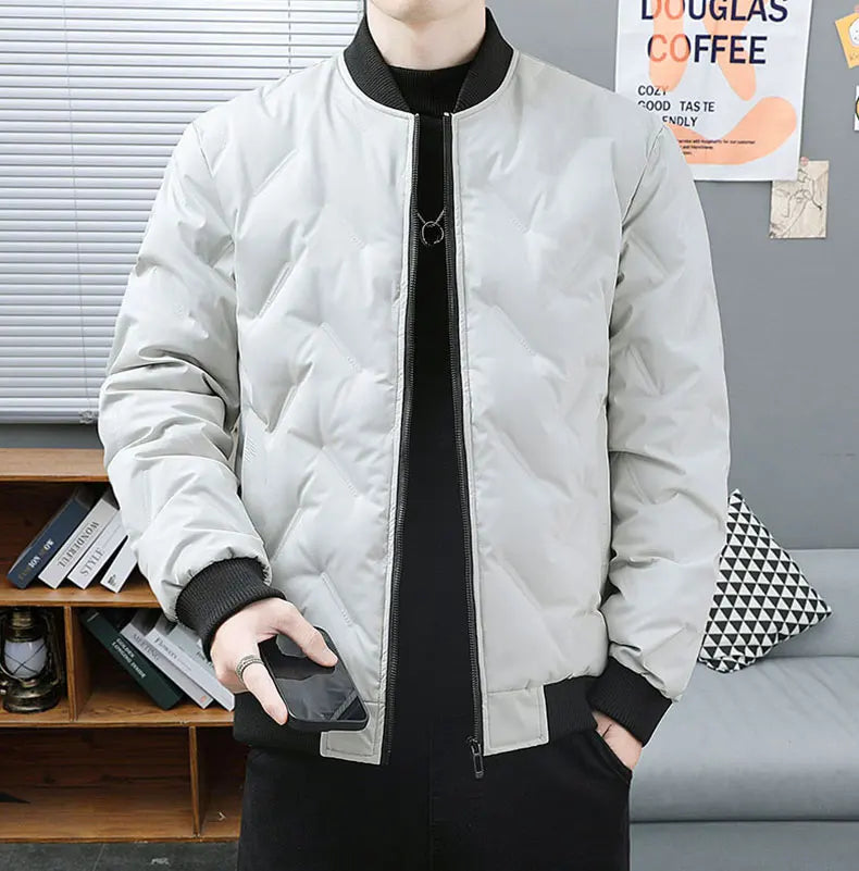 Velvique Men’s Casual Polyester Jacket – Autumn & Winter Outerwear for Trips