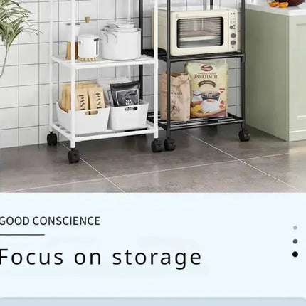 Multi-Layer Kitchen Rack Household Microwave Stove Shelf Multi Scene Bathroom Living Room Shelf Pantry Closet Kitchen Organizer