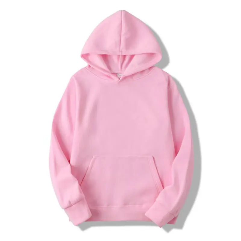 Unisex Solid-Color Hooded Sweatshirt
