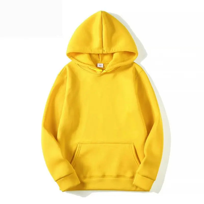 Unisex Solid-Color Hooded Sweatshirt