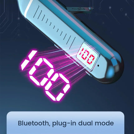 Wireless Earphones 5.3 Neckband Headphones Gaming LED Display Stereo Sports Headset Halter Waterproof Magnetic Earbuds