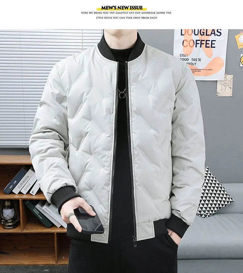 Velvique Men’s Casual Polyester Jacket – Autumn & Winter Outerwear for Trips