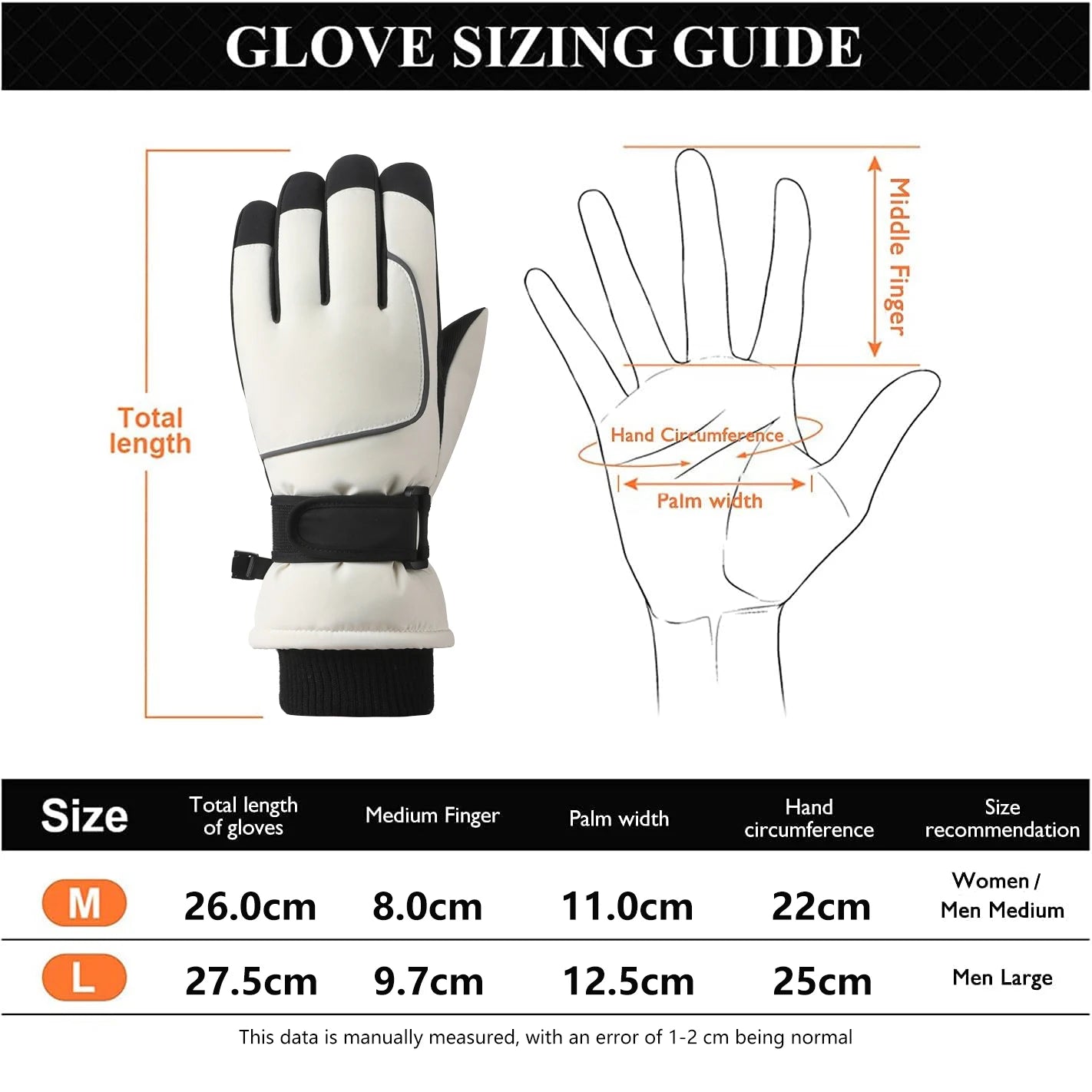 Malowgas Ski Gloves – Waterproof, Windproof, Touchscreen Winter Gloves for Men, Women & Youth