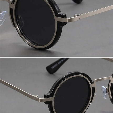Men Vintage Steampunk Sunglases Women 2025 Luxury Design Metal Round Frame Sun Glasses Women Retro UV400 Shades Classic Eyewear